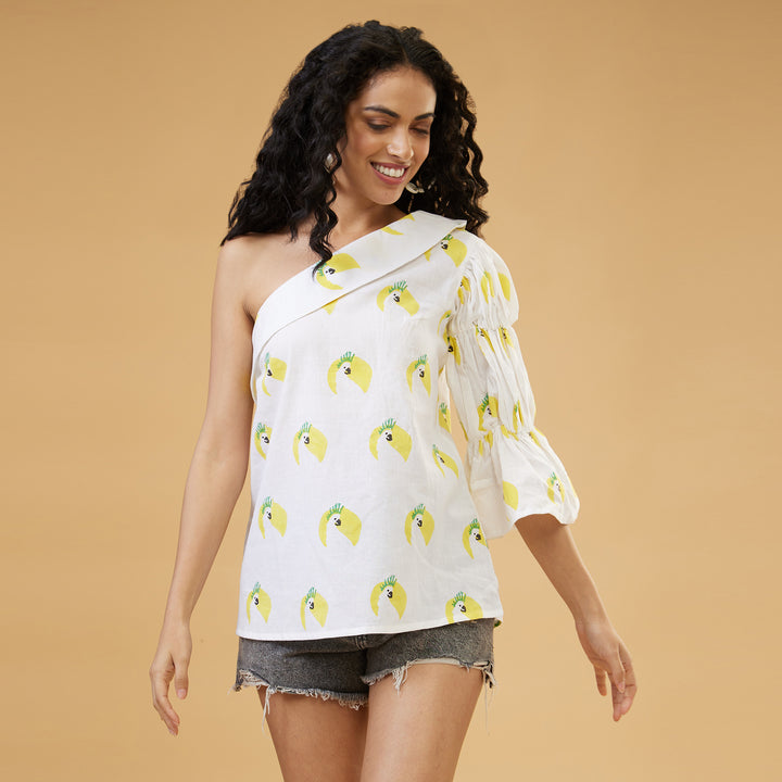 Cockatoo One Shoulder Top - thesotr.com
