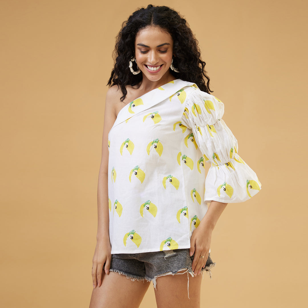 Cockatoo One Shoulder Top - thesotr.com