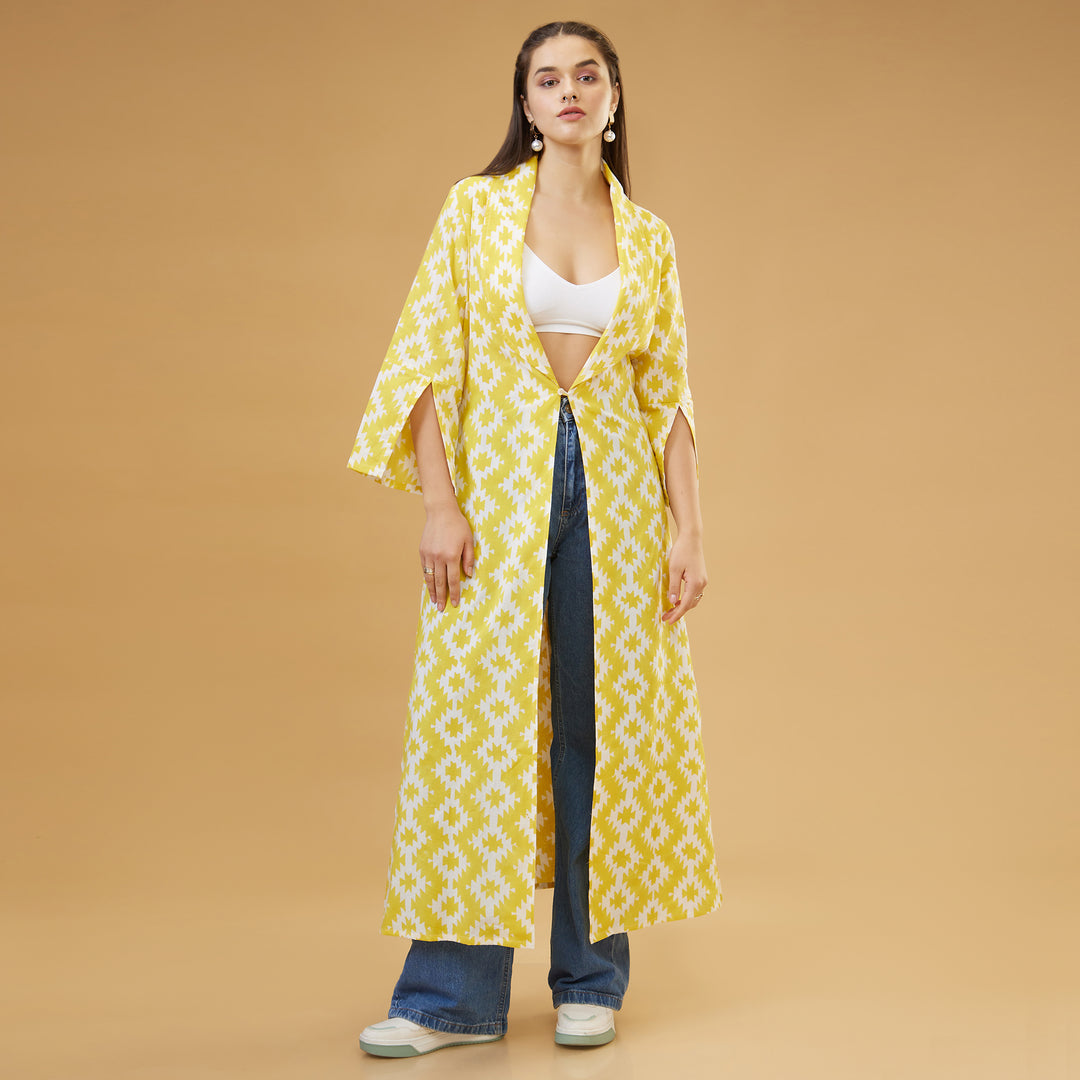 Almas Yellow Blazer Collar Overlay - thesotr.com