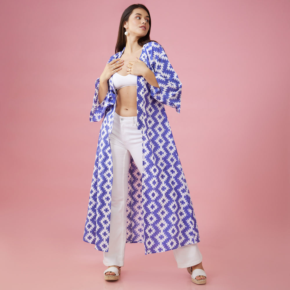 Almas Blue Kimono Overlay - thesotr.com