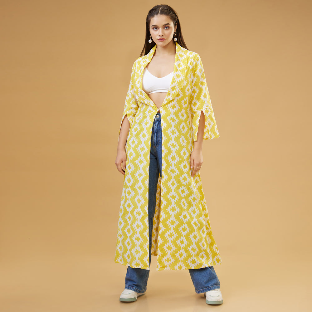 Almas Yellow Blazer Collar Overlay - thesotr.com
