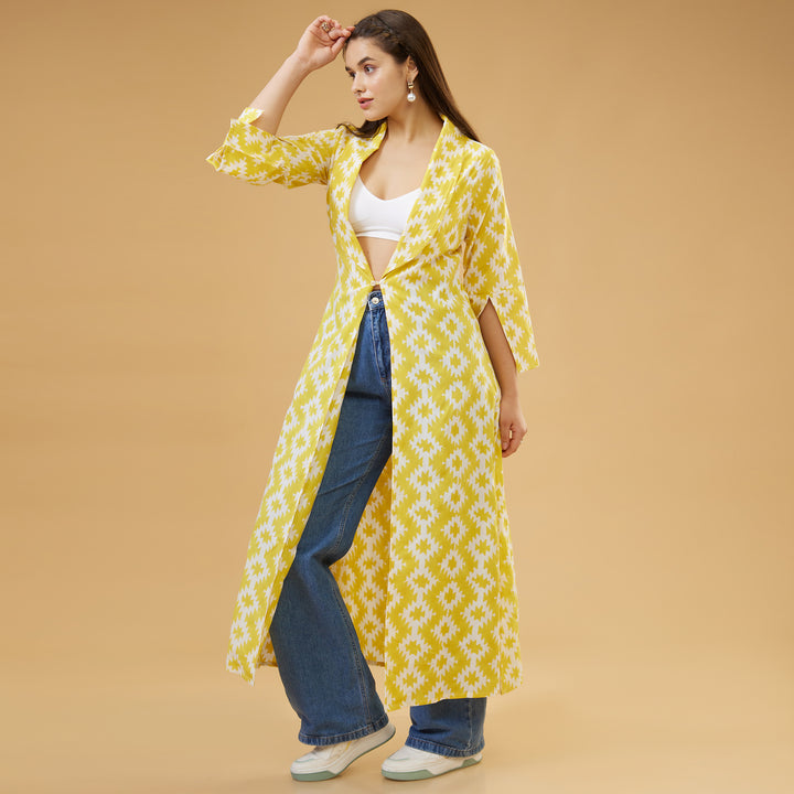 Almas Yellow Blazer Collar Overlay - thesotr.com
