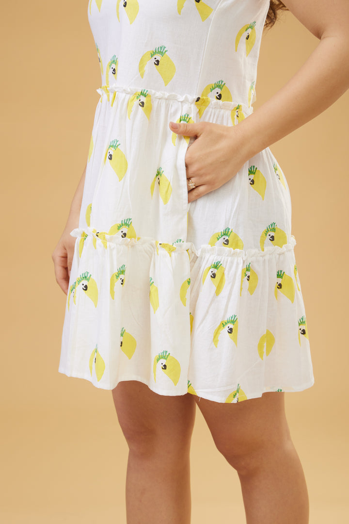 Cockatoo Back Bow Short Dress - thesotr.com