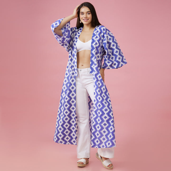 Almas Blue Kimono Overlay - thesotr.com