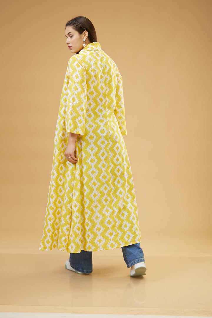 Almas Yellow Blazer Collar Overlay - thesotr.com