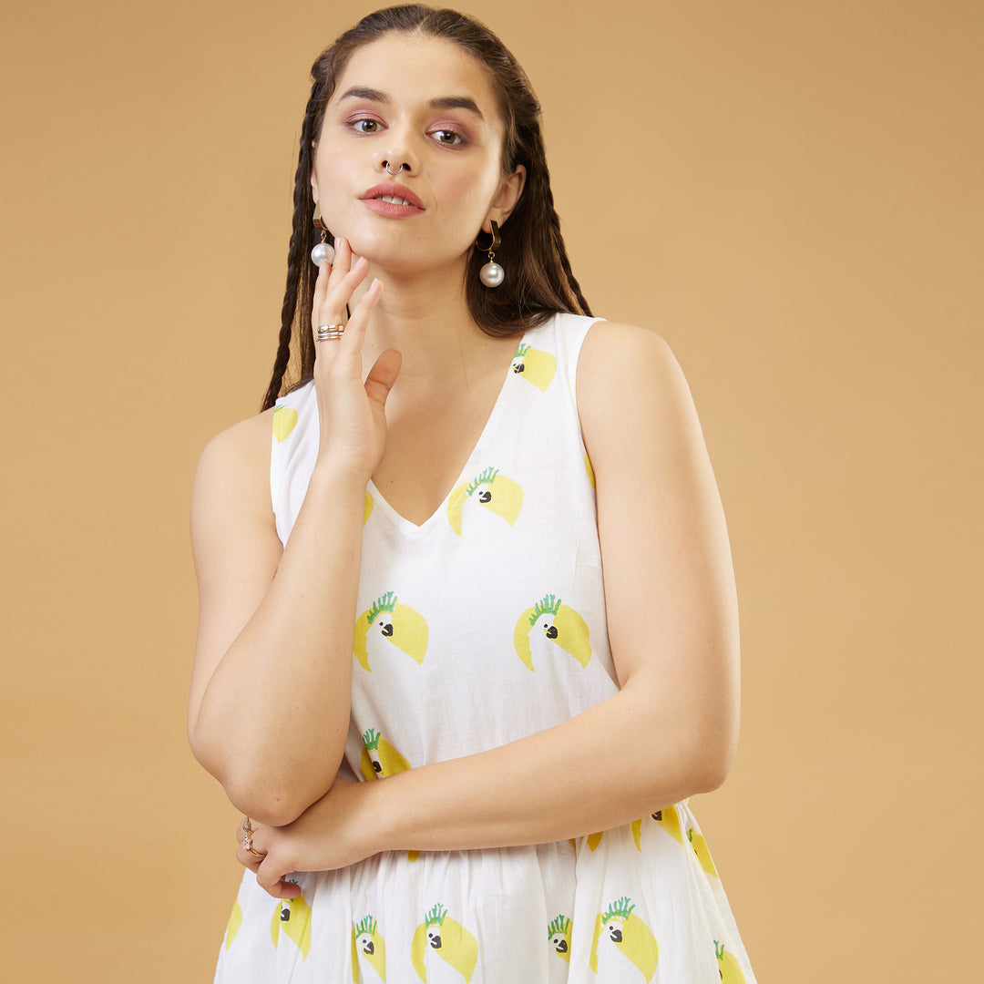 Cockatoo Back Bow Short Dress - thesotr.com