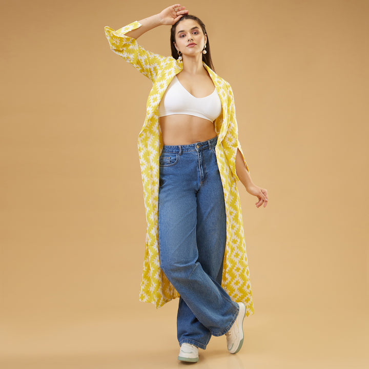 Almas Yellow Blazer Collar Overlay - thesotr.com