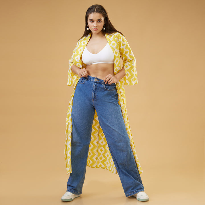 Almas Yellow Blazer Collar Overlay - thesotr.com