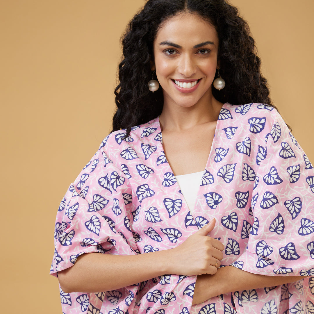 Aloma Pink Kimono Overlay - thesotr.com