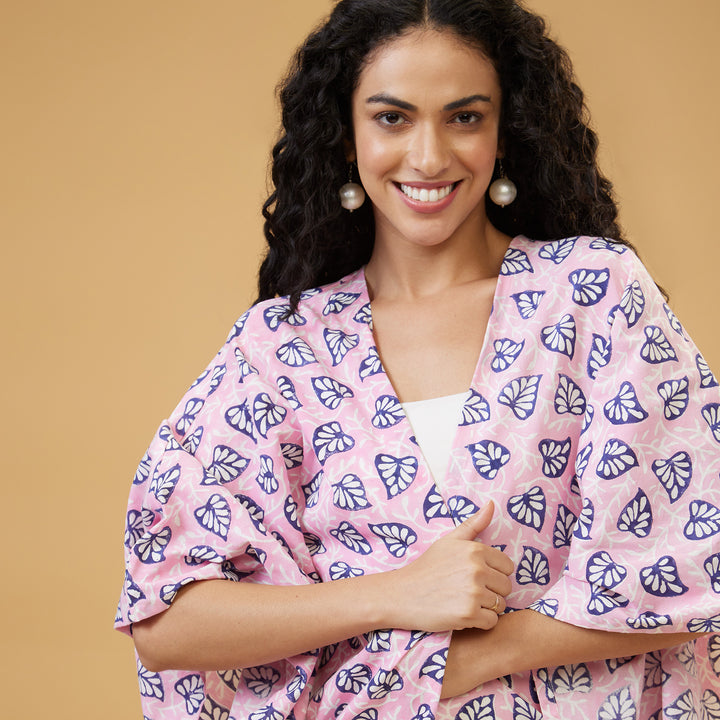 Aloma Pink Kimono Overlay - thesotr.com