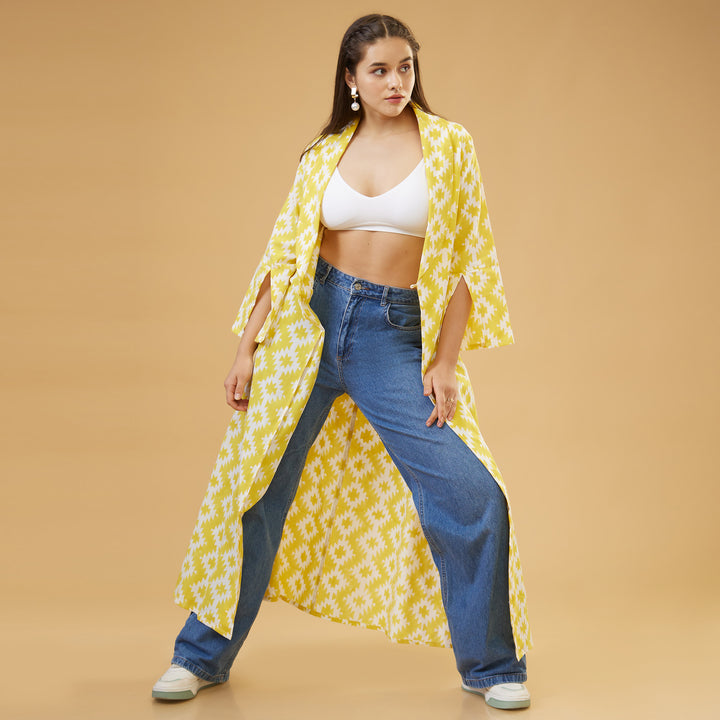 Almas Yellow Blazer Collar Overlay - thesotr.com