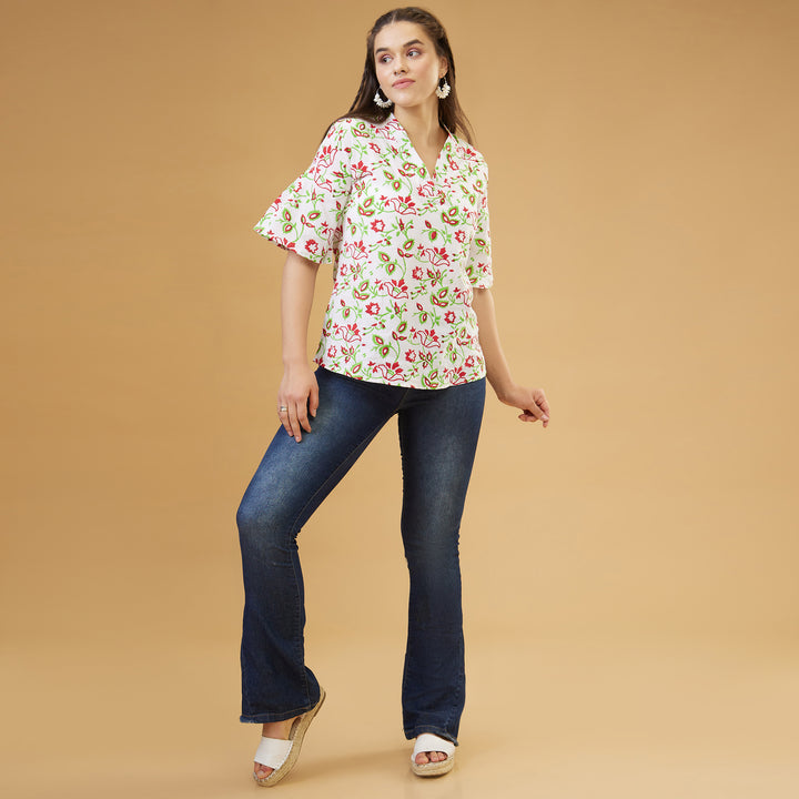 Kusuma White Relaxed Top - thesotr.com