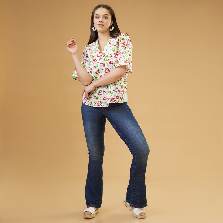 Kusuma White Relaxed Top - thesotr.com