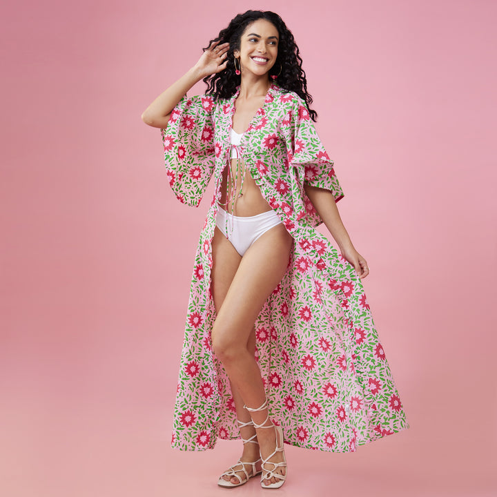 Nuru Pink Flare Sleeve Overlay - thesotr.com