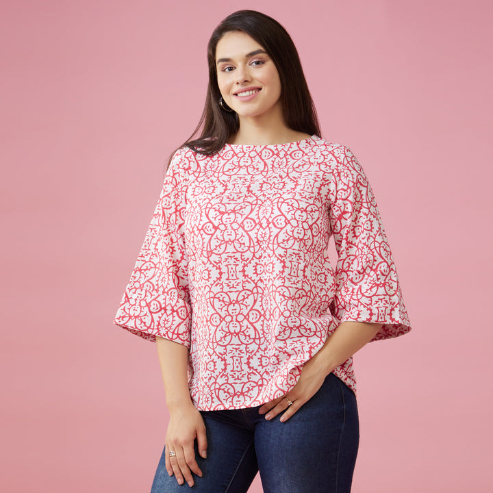 Maya Pink Back Detail Top - thesotr.com
