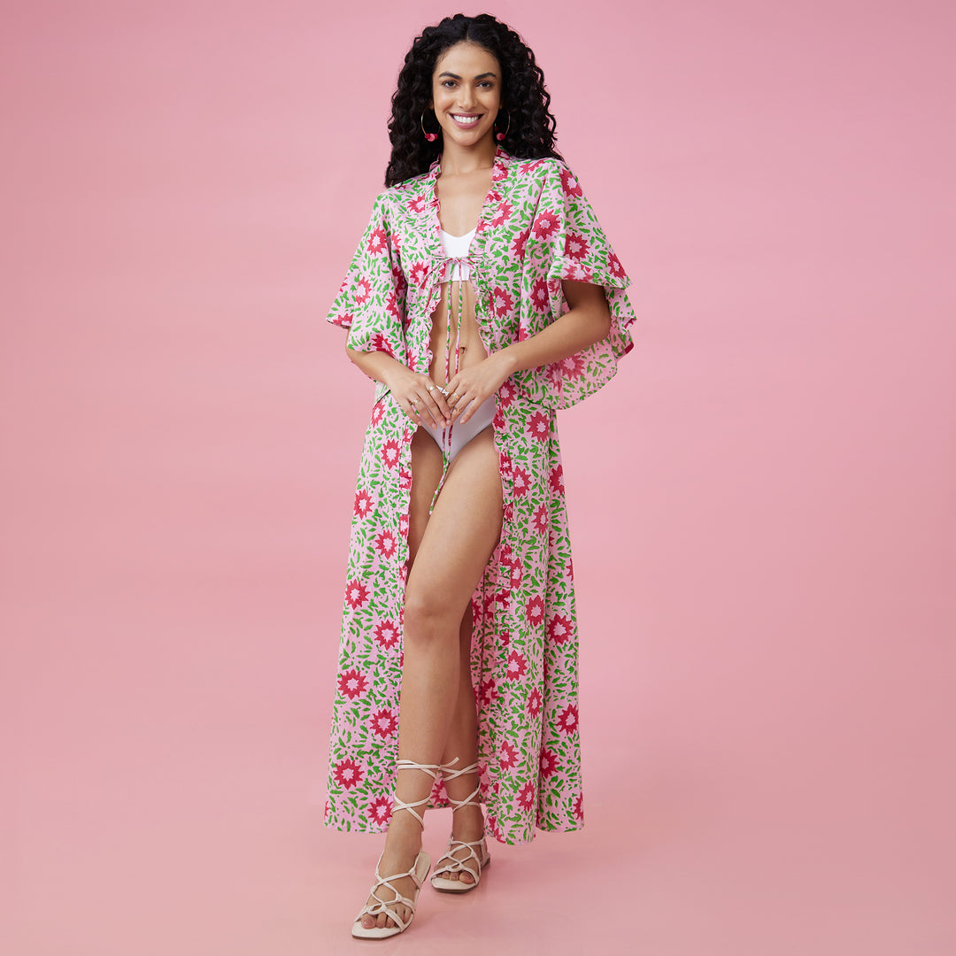 Nuru Pink Flare Sleeve Overlay - thesotr.com