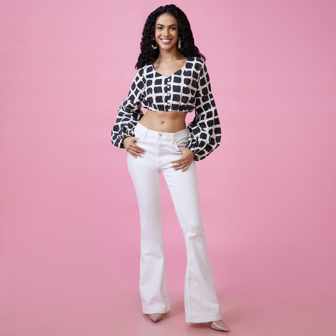 Mraba Black Crop Top - thesotr.com