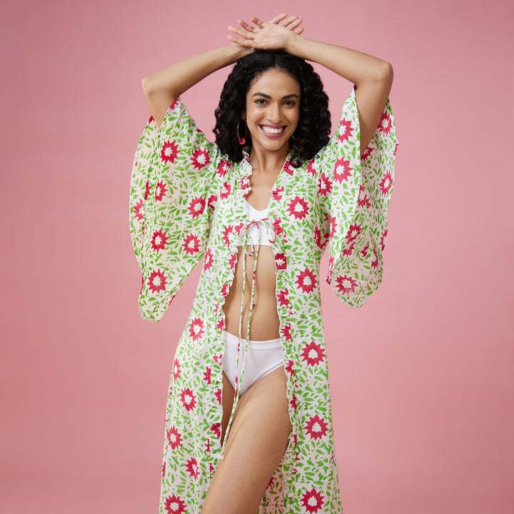Nuru White Flare Sleeve Overlay - thesotr.com