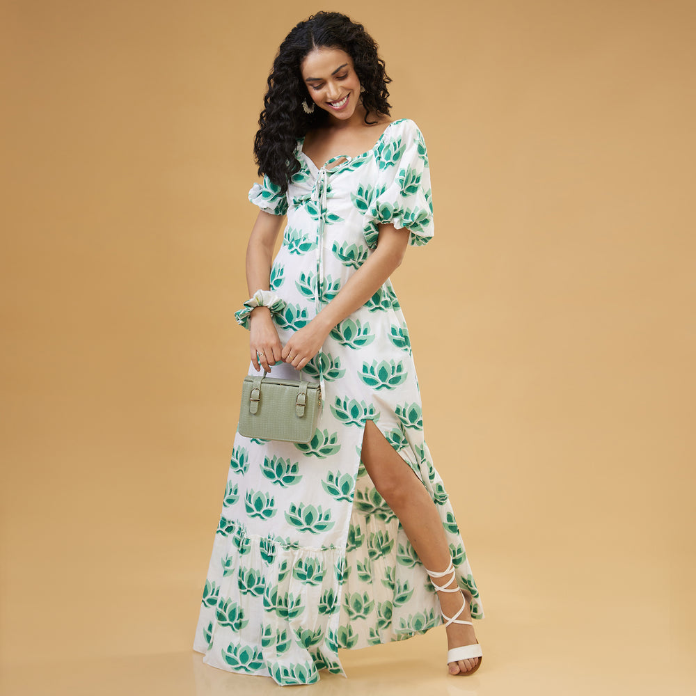Zuri Green Convertable Long Dress - thesotr.com