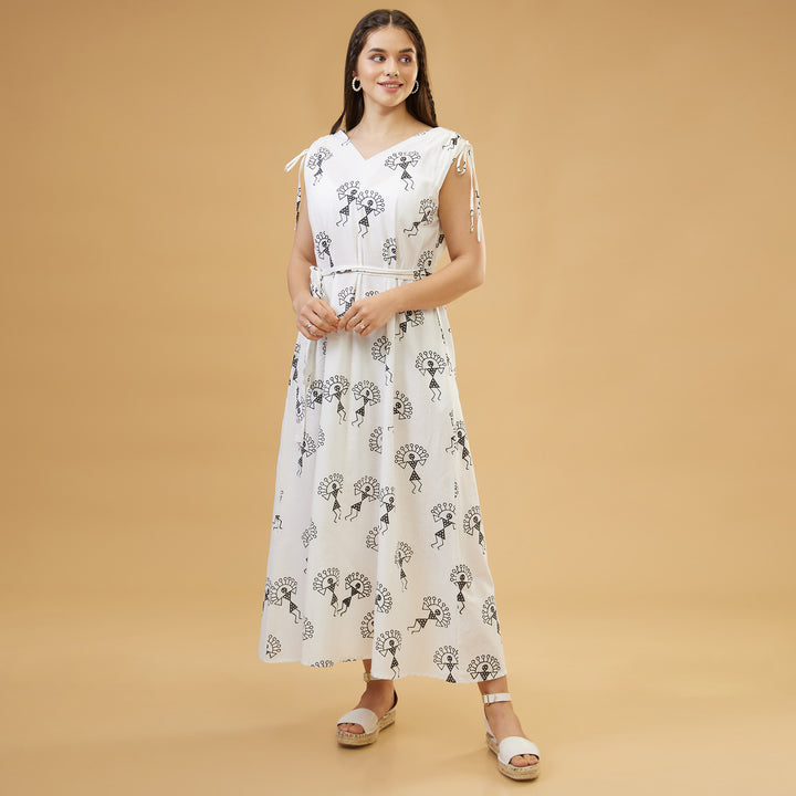 Varli Black Drawstring Long Dress - thesotr.com