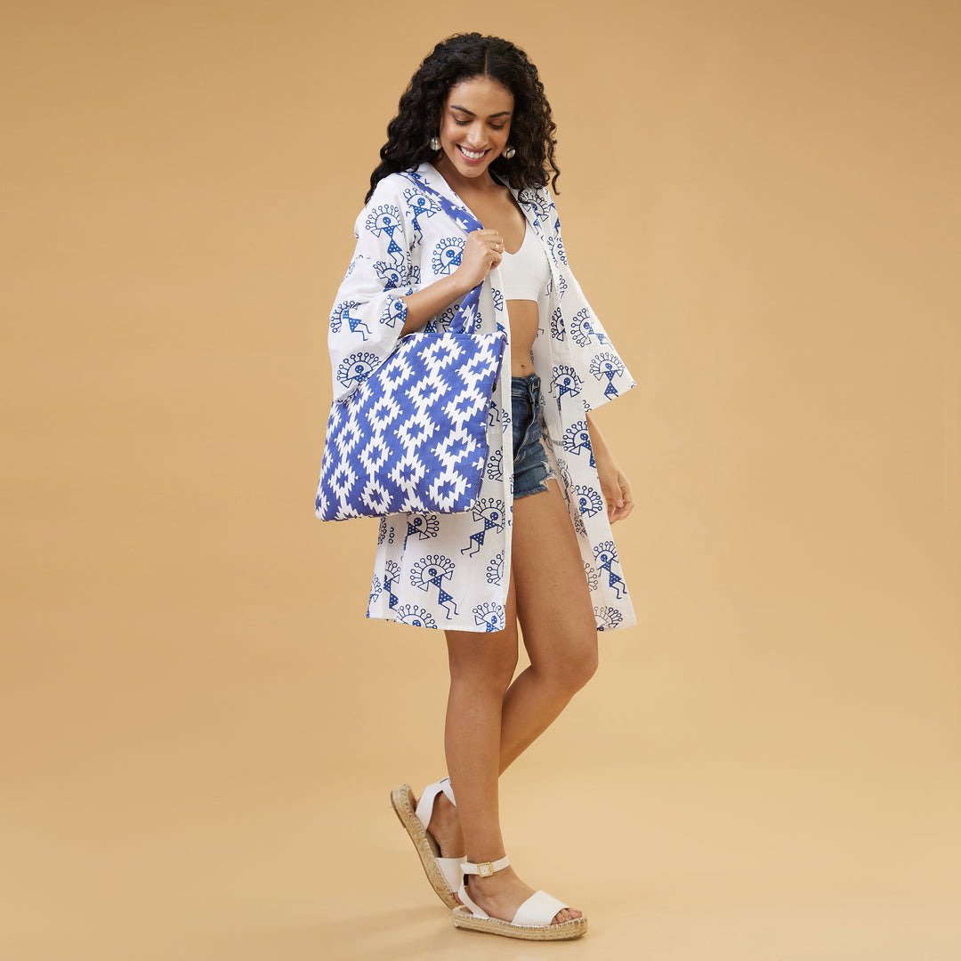 Varli Blue Relaxed Overlay - thesotr.com