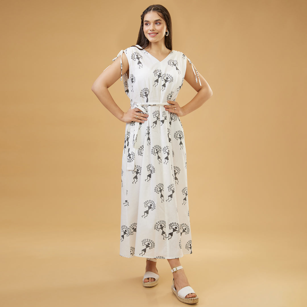 Varli Black Drawstring Long Dress - thesotr.com