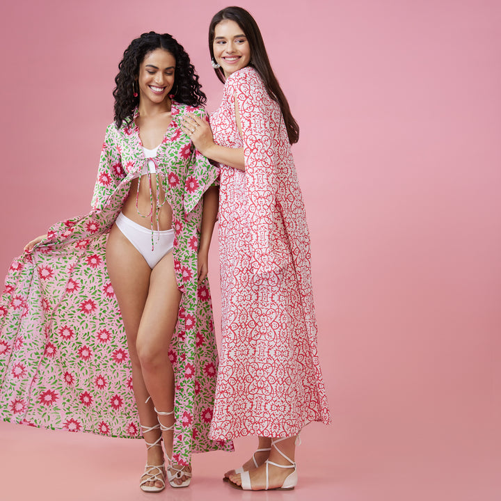 Nuru Pink Flare Sleeve Overlay - thesotr.com