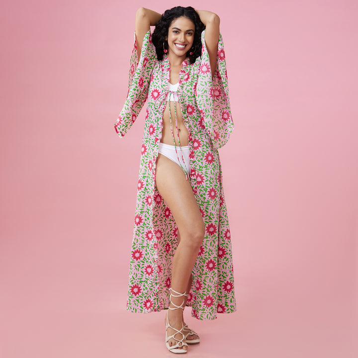 Nuru Pink Flare Sleeve Overlay - thesotr.com