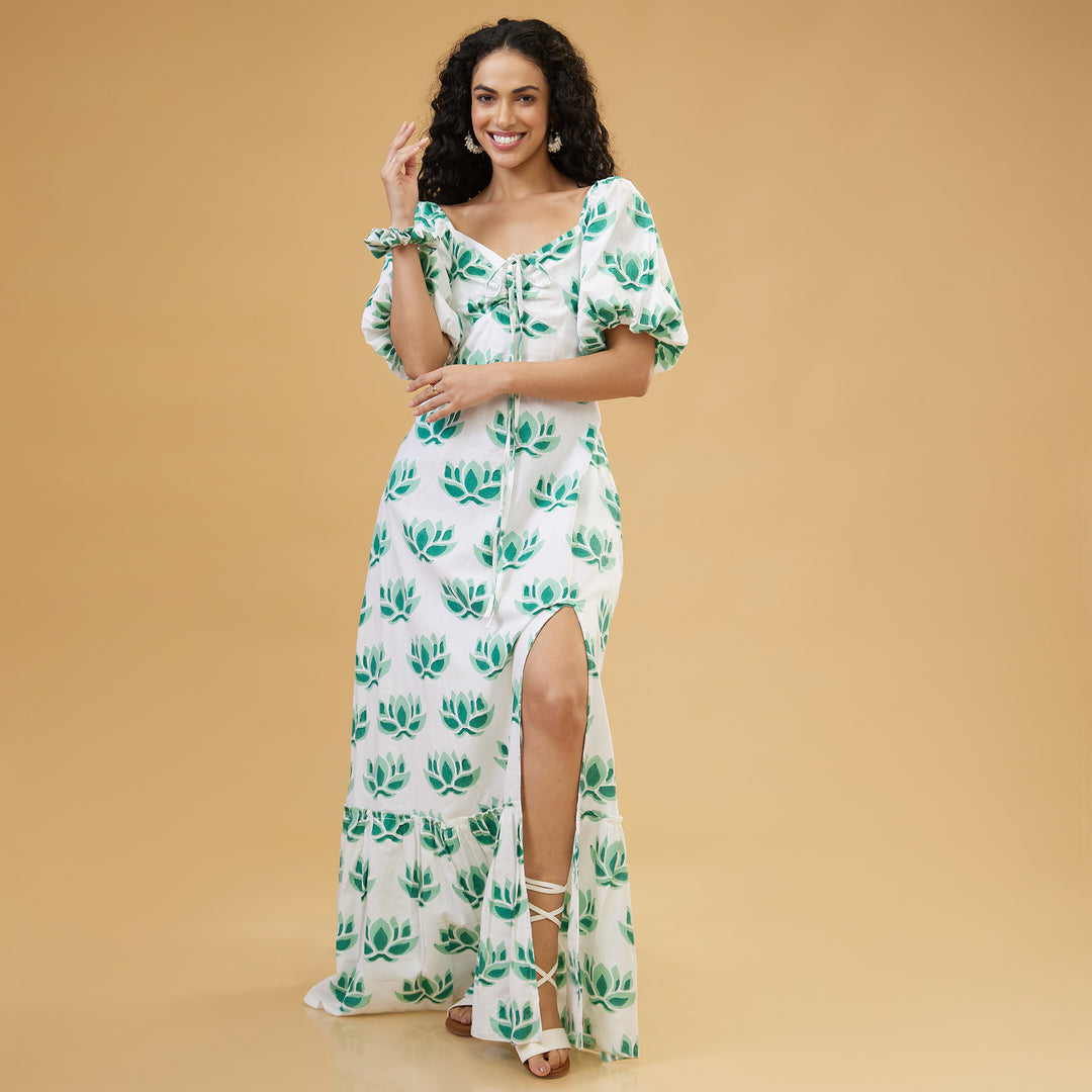Zuri Green Convertable Long Dress - thesotr.com