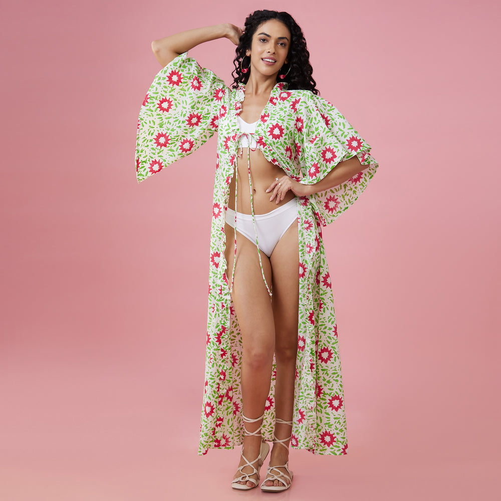 Nuru White Flare Sleeve Overlay - thesotr.com