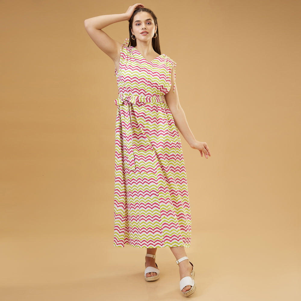 Kosi Multi Drawstring Long Dress - thesotr.com