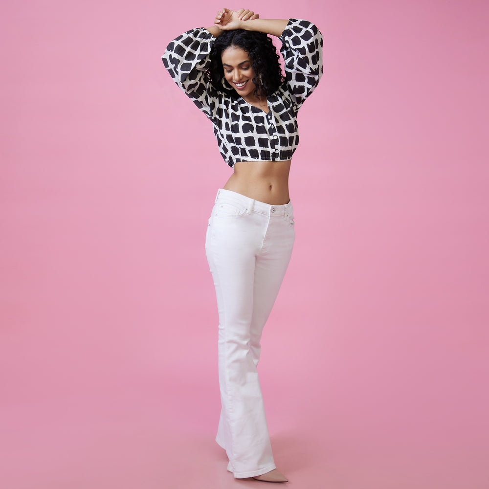 Mraba Black Crop Top - thesotr.com