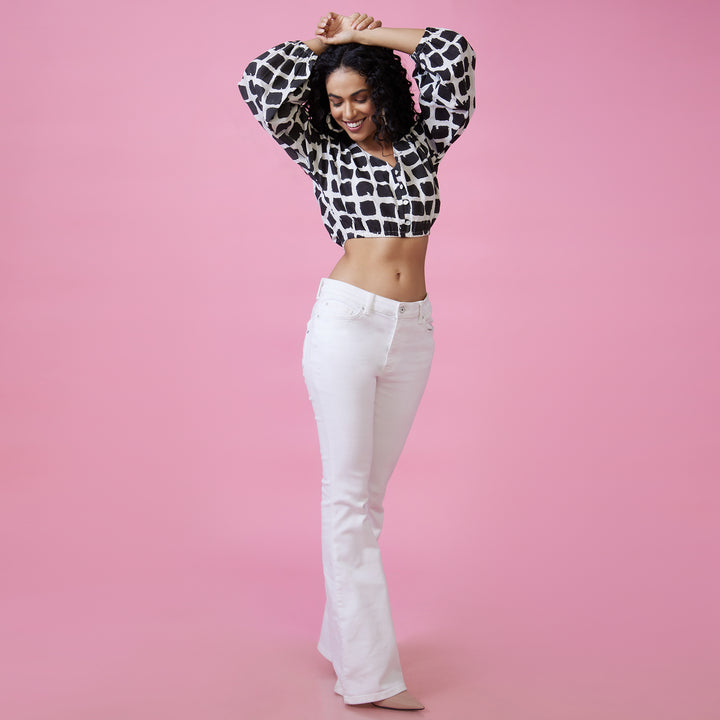 Mraba Black Crop Top - thesotr.com