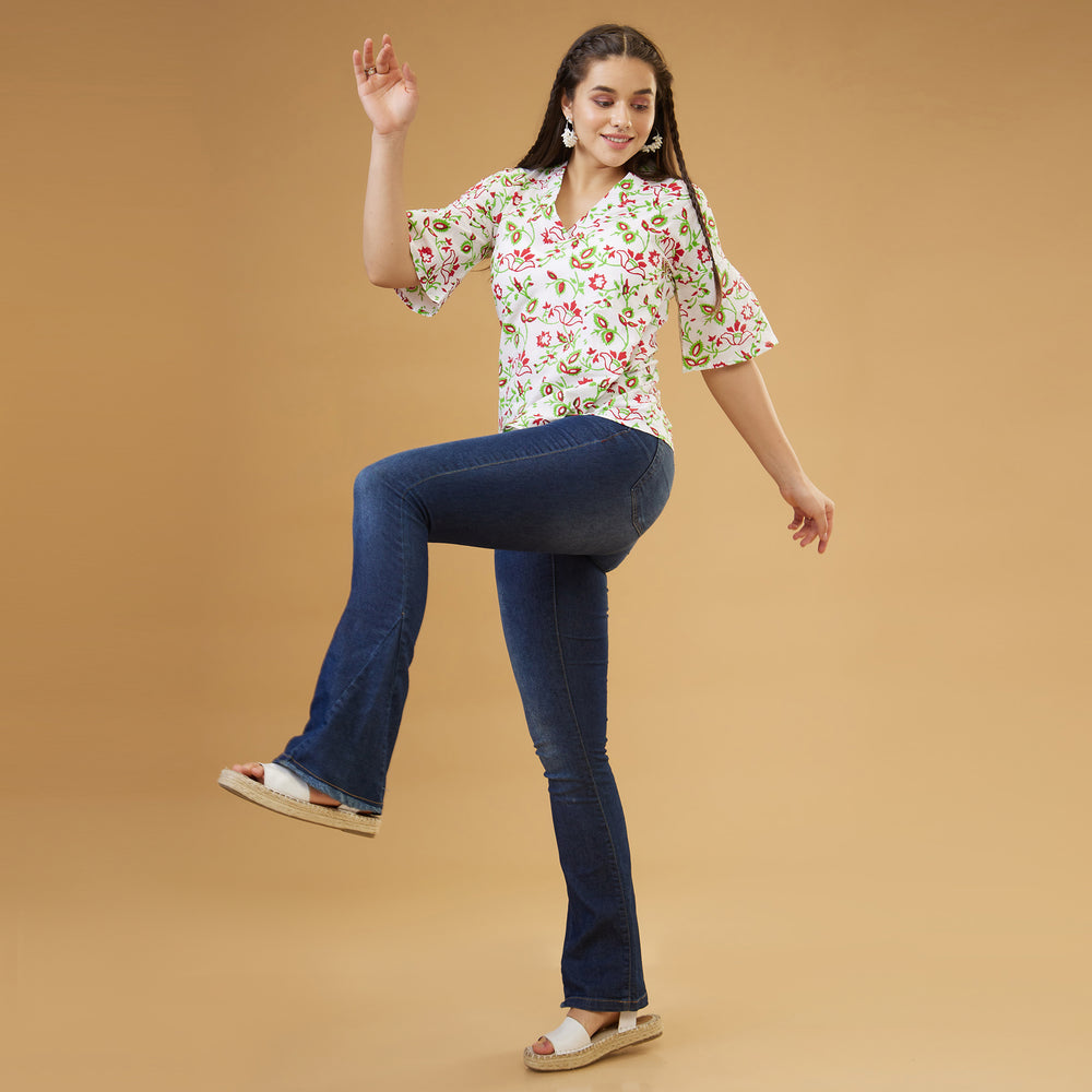 Kusuma White Relaxed Top - thesotr.com