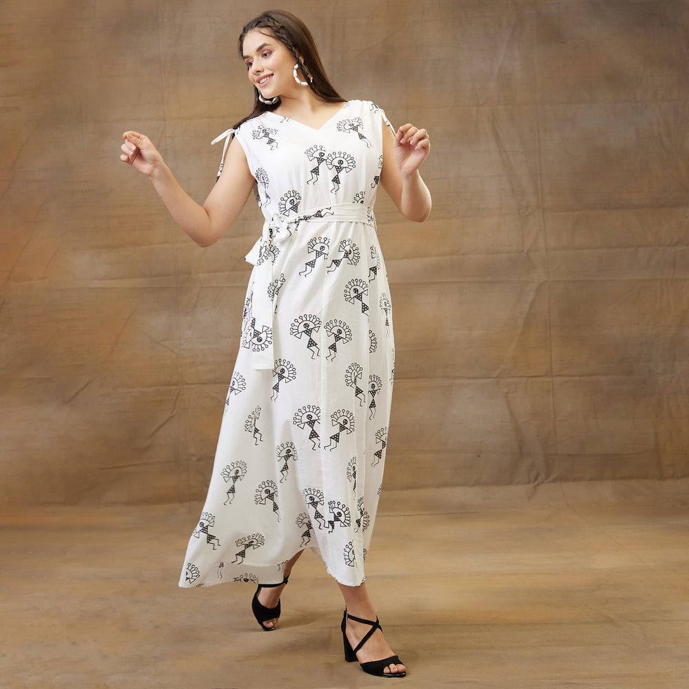 Varli Black Drawstring Long Dress - thesotr.com