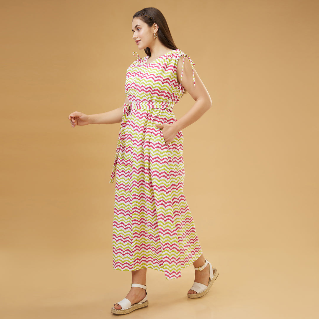 Kosi Multi Drawstring Long Dress - thesotr.com
