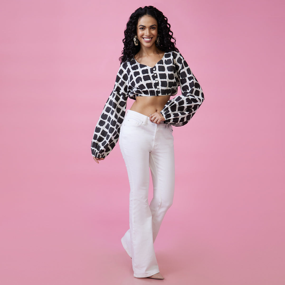 Mraba Black Crop Top - thesotr.com