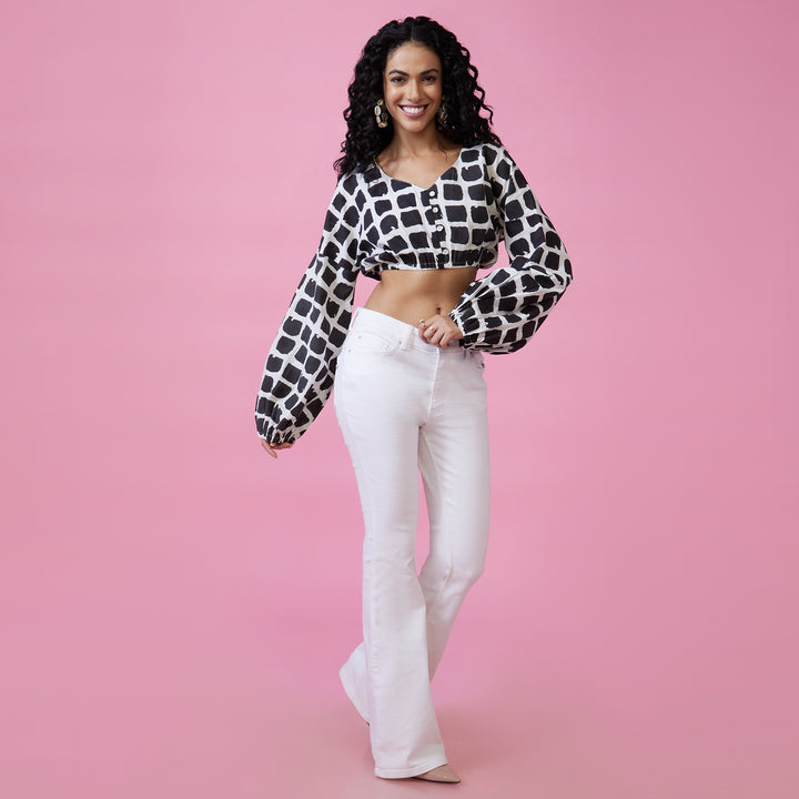 Mraba Black Crop Top - thesotr.com
