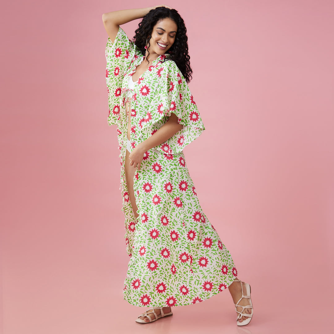 Nuru White Flare Sleeve Overlay - thesotr.com