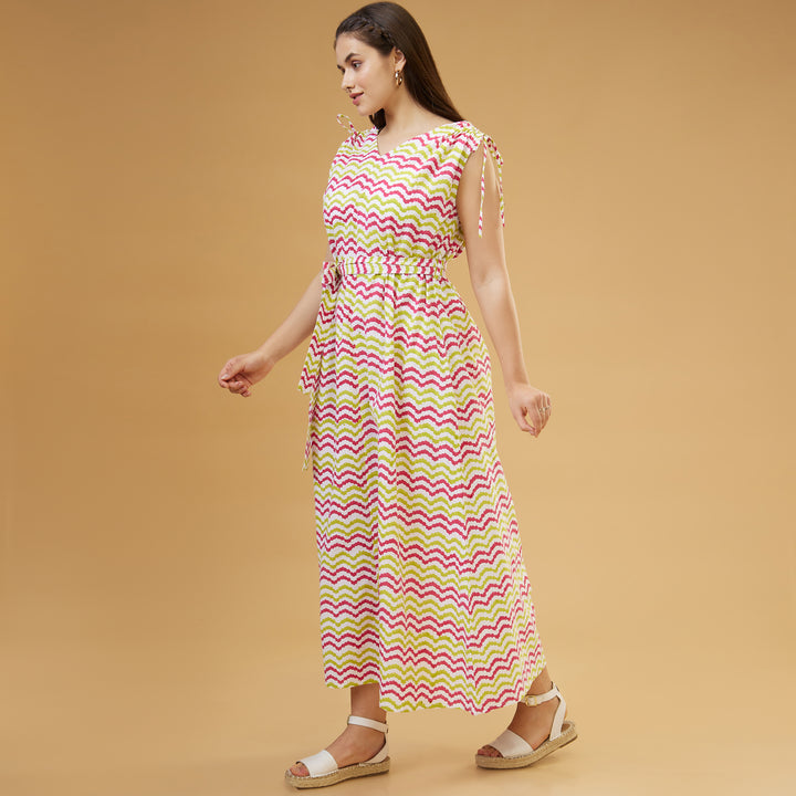 Kosi Multi Drawstring Long Dress - thesotr.com