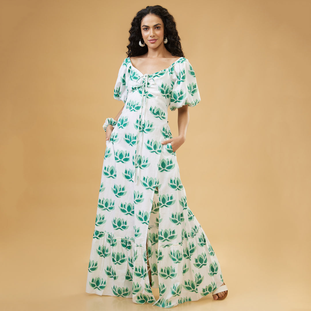 Zuri Green Convertable Long Dress - thesotr.com