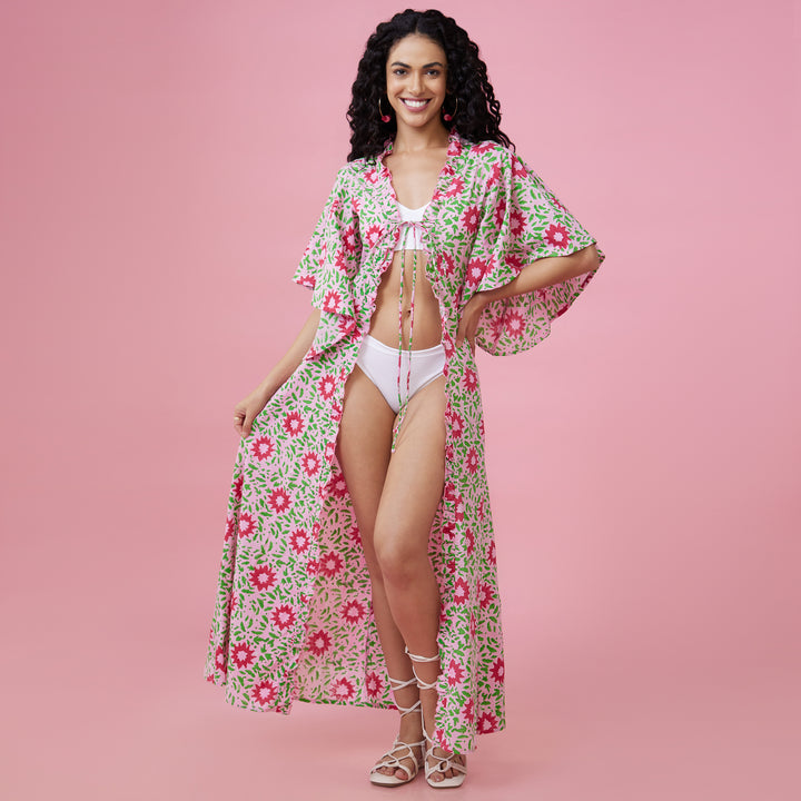 Nuru Pink Flare Sleeve Overlay - thesotr.com