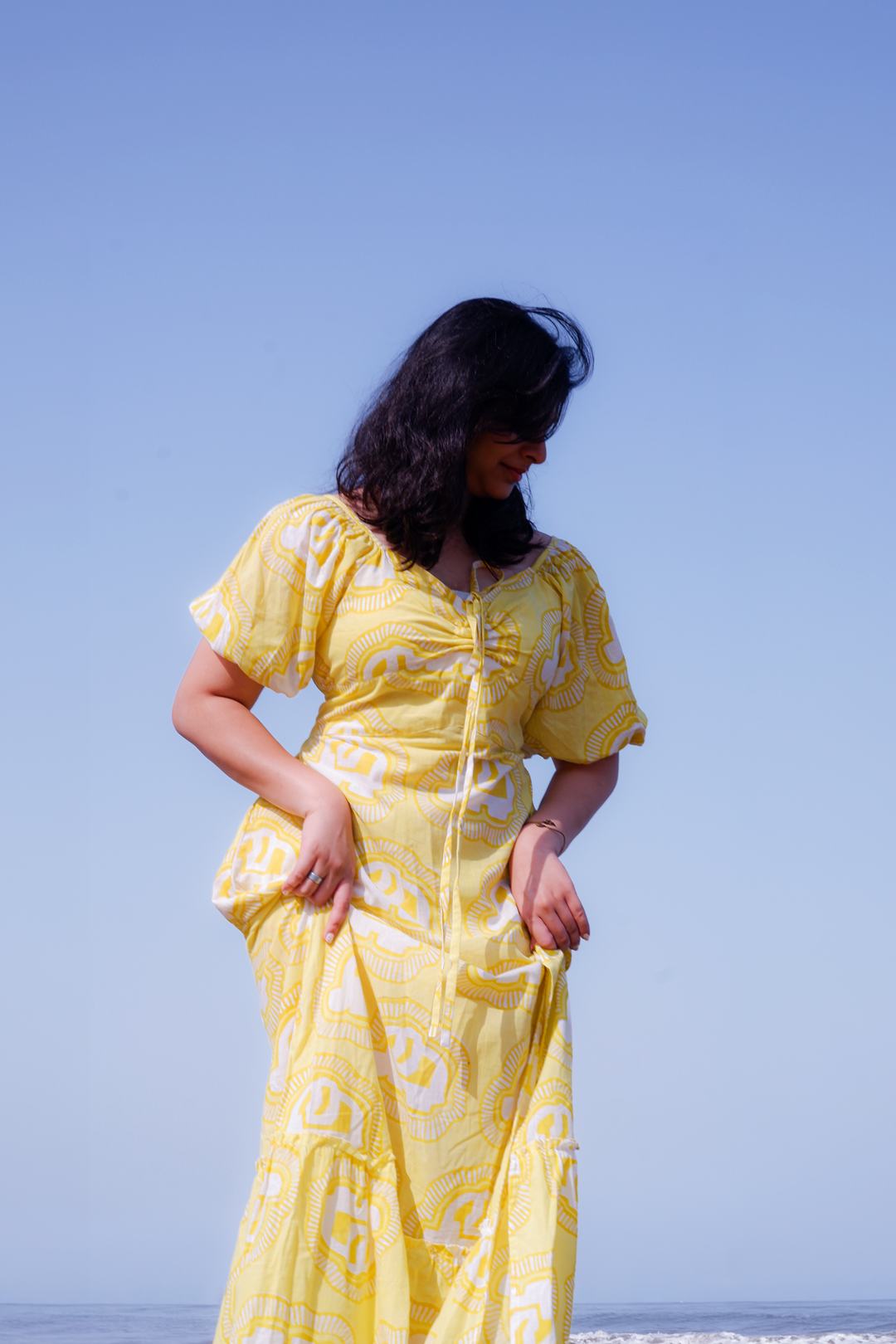 Haathi -Convertible Maxi Dress in Yellow [upto 3XL]