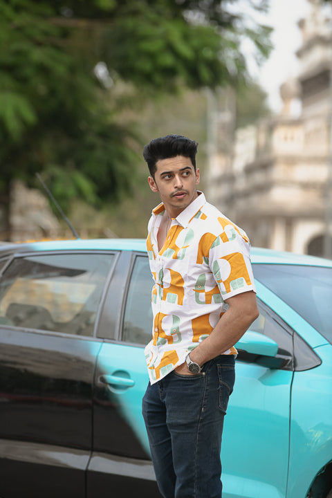 Haathi Yellow Relaxed Fit Short Sleeve Shirt