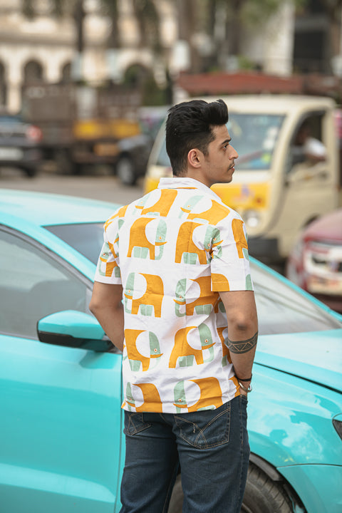 Haathi Yellow Relaxed Fit Short Sleeve Shirt