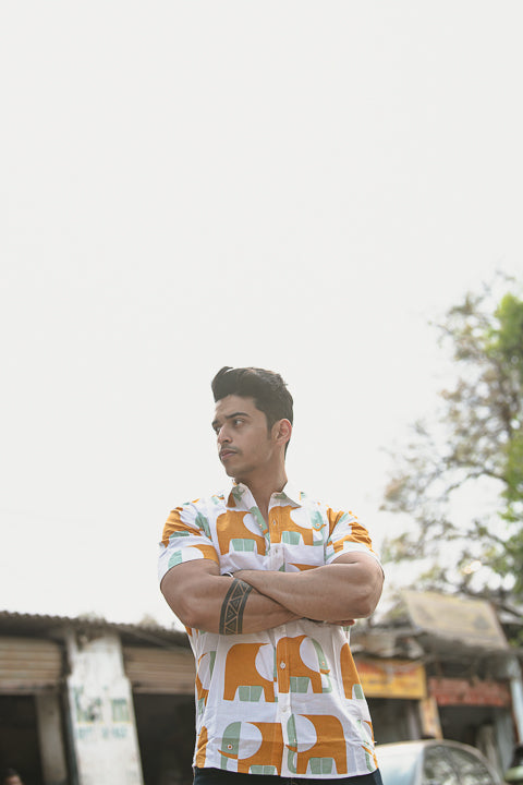 Haathi Yellow Relaxed Fit Short Sleeve Shirt